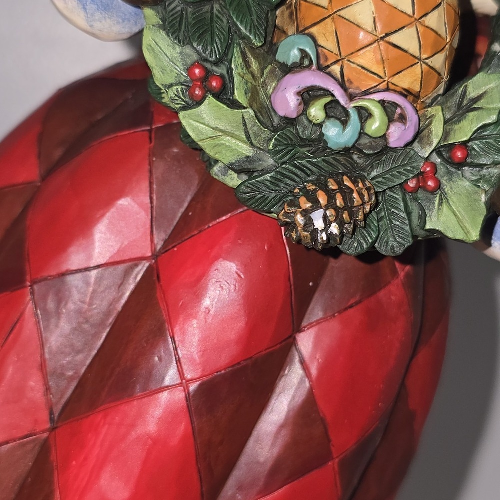 Jim Shore "A Holiday Welcome" Santa With Pineapple Figurine 4015134 Enesco W Box - Picture 4 of 8